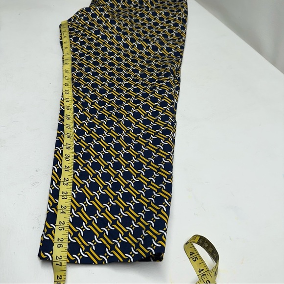 BODEN Glorious British style pull on size 16/18 Navy and Yellow Patterned Pants - Picture 4 of 10